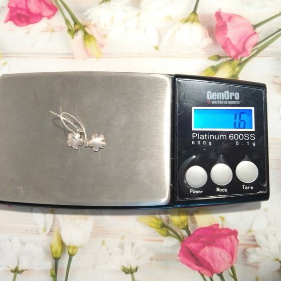 Tashi 925 Sterling Silver Daisy Dangle Drop Earrings Flower Hook Signed Designer - Picture 8 of 8